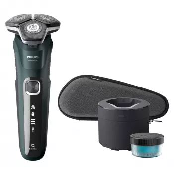 Elektrický rotačný holiaci strojček Philips Series 5000 S5884/50 — 3-hlavová rotácia, mokré a suché holenie, USB nabíjanie