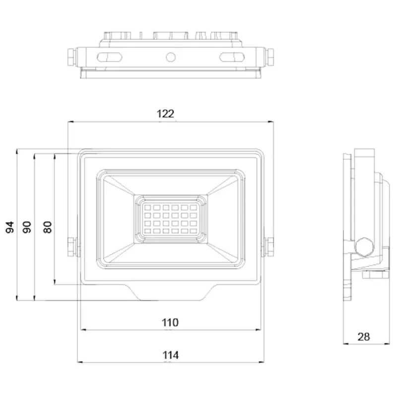 Vonkajší LED reflektor OLLO VS121C-20W-RGB 20W 1900lm RGB