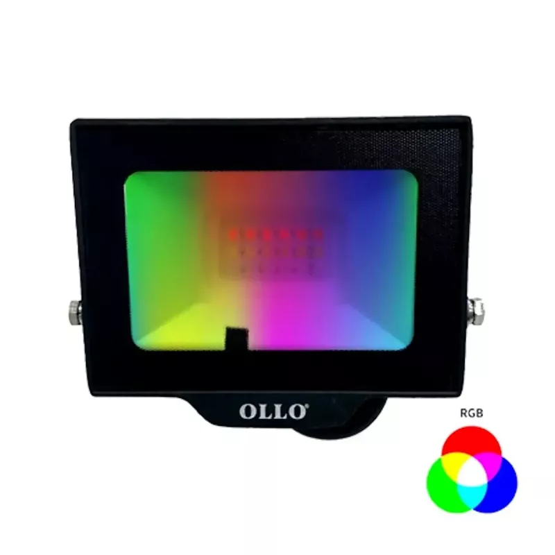 Vonkajší LED reflektor OLLO VS121C-20W-RGB 20W 1900lm RGB