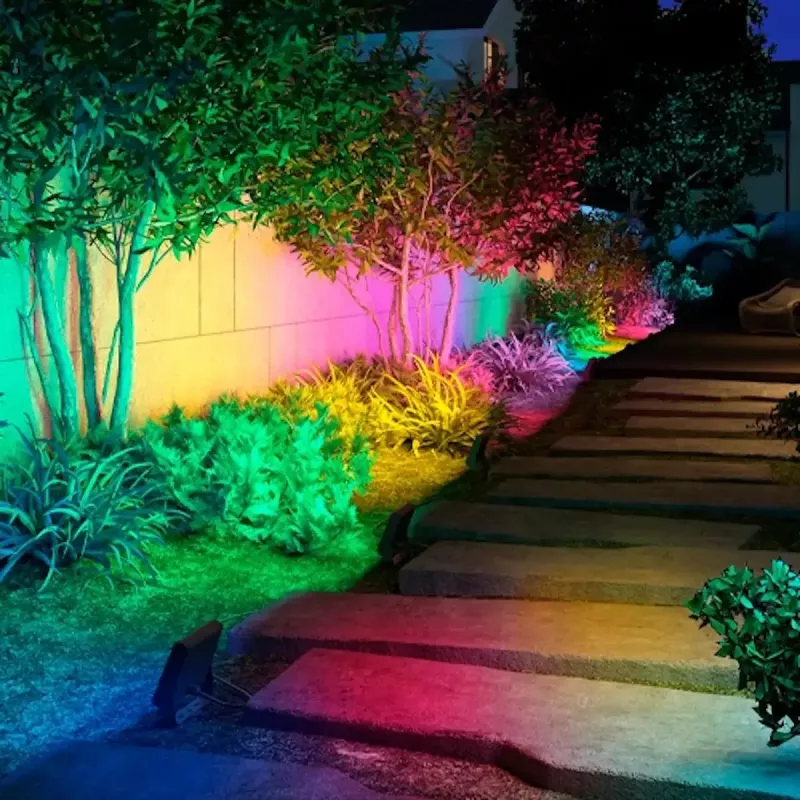 LED vonkajší reflektor OLLO VS121C-50W-RGB — 50 W, 4750 lm, RGB