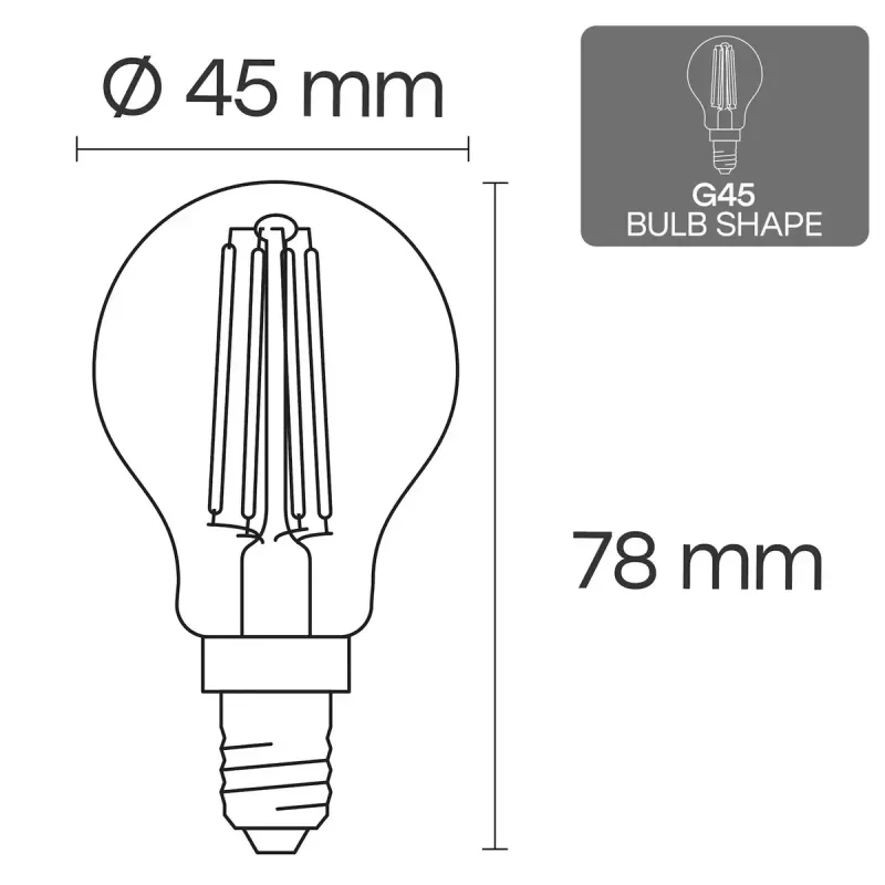 LED žiarovka VISIONAL VS-B-2, 4 W, 520 lm, možnosti teplej bielej/studenej bielej