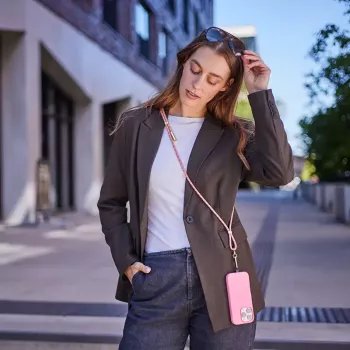 Intenso USB-C nabíjací popruh kábel na krk pre telefón 60 W rýchle nabíjanie nastaviteľná dĺžka 1,65 m nylon viacfarebná