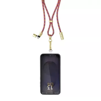 Intenso USB-C nabíjací popruh kábel na krk pre telefón 60 W rýchle nabíjanie nastaviteľná dĺžka 1,65 m nylon viacfarebná