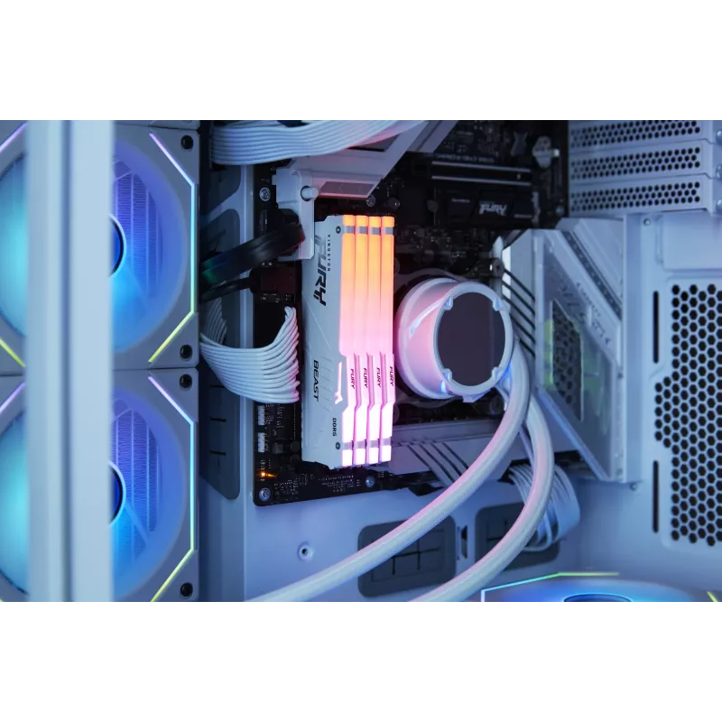 Kingston Technology FURY Beast 32GB 6000MT/s DDR5 CL36 DIMM biela RGB EXPO