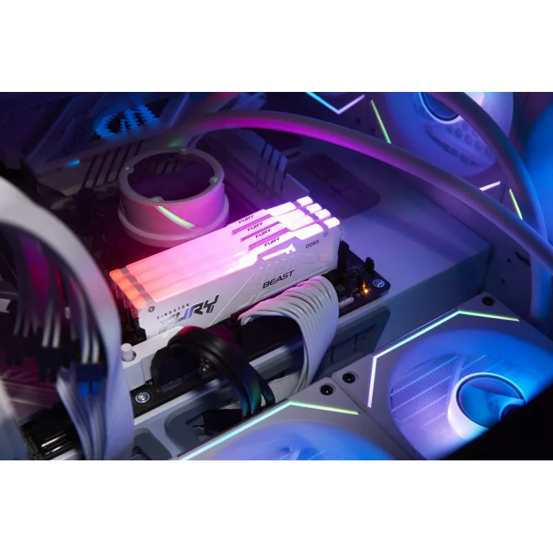 Kingston Technology FURY Beast 32GB 6000MT/s DDR5 CL36 DIMM biela RGB EXPO