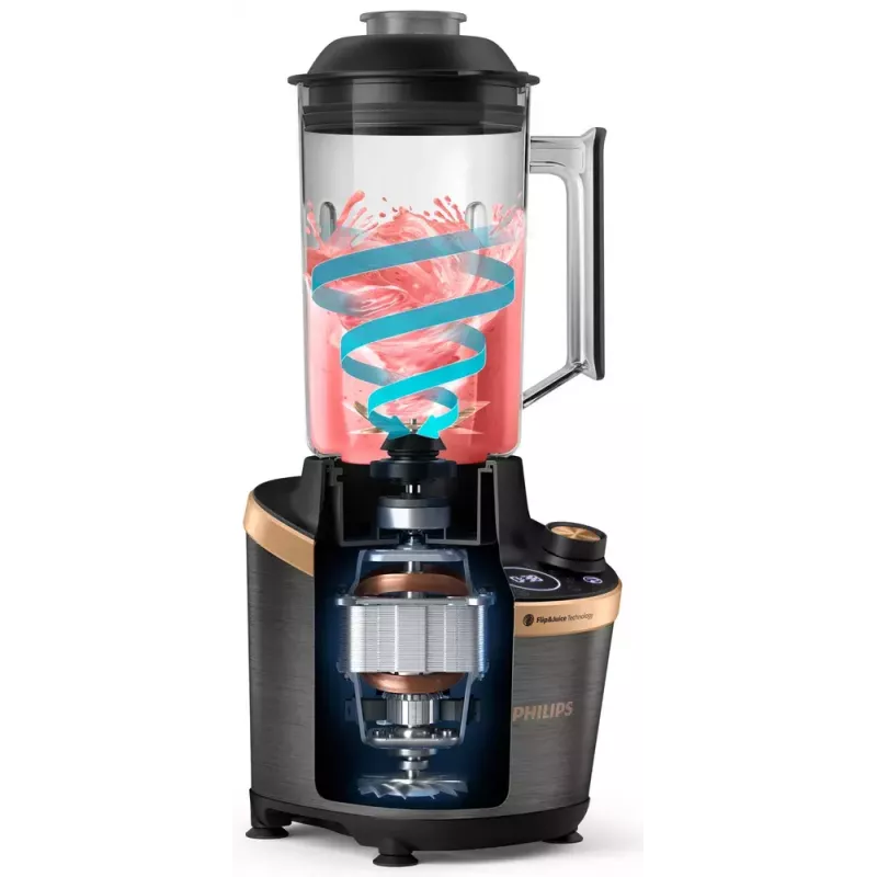 Kuchynský mixér Philips Flip&Juice™ HR3770/10 čierna medená