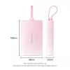 Powerbank Vention 10000mAh (USB-C, Lightning, USB-A) 22,5W LED displej ružová