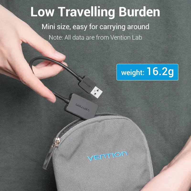 Vention 2-portová externá USB zvuková karta 0,15 m čierna 2.1 kanály 16 bit