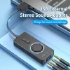 Vention USB 2.0 externý stereo zvukový adaptér s reguláciou hlasitosti 0,15 M čierna ABS