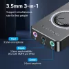 Vention USB 2.0 externý stereo zvukový adaptér s reguláciou hlasitosti 0,15 M čierna ABS
