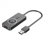 Vention USB 2.0 externý stereo zvukový adaptér s reguláciou hlasitosti 0,15 M čierna ABS
