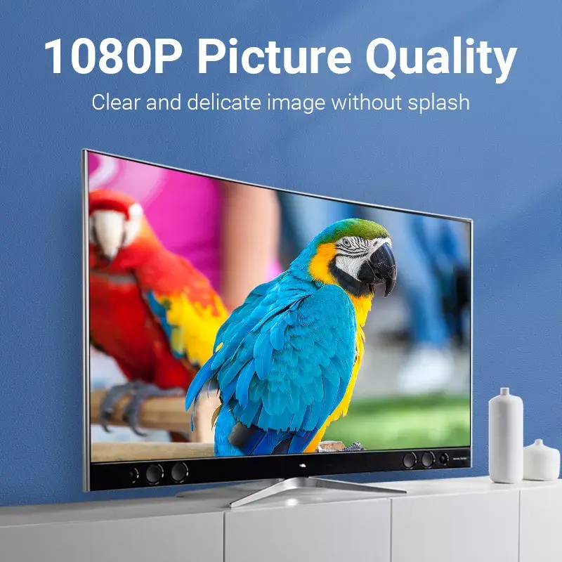 DisplayPort na HDMI adaptér Vention HBOB0, DisplayPort konektor samec na HDMI konektor samica, čierny, zlaté kontakty