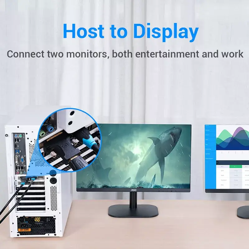 Vention HDMI konektor samica na DVI konektor samec adaptér čierny 1920x1080 60Hz