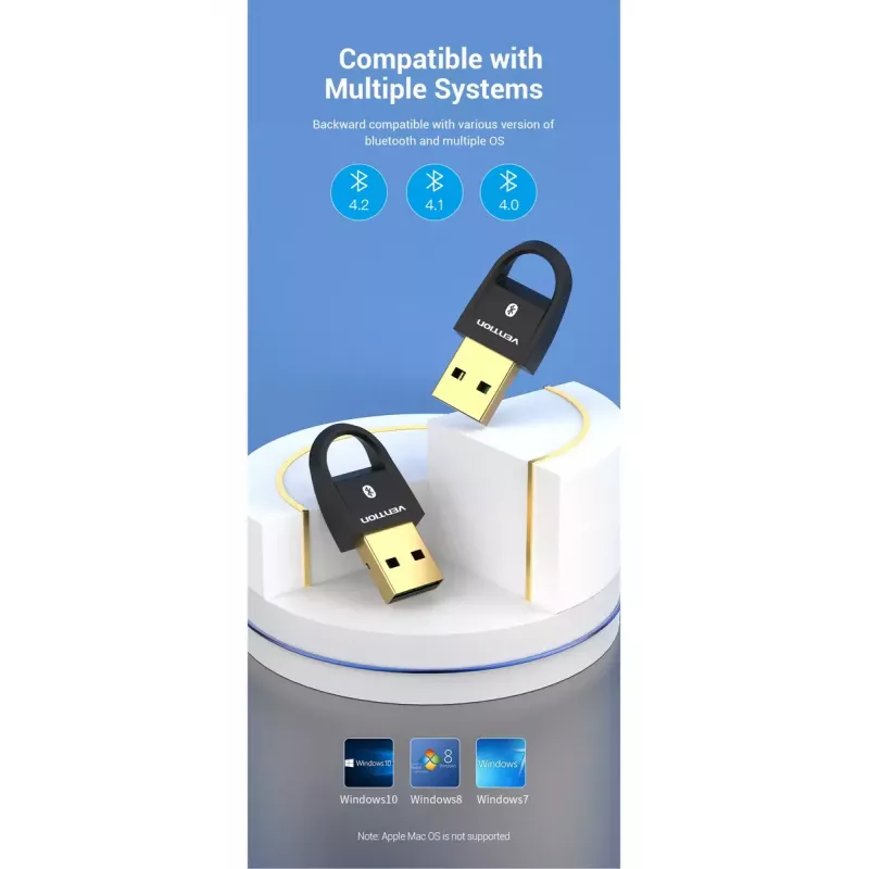 USB Bluetooth 5.0 adaptér Vention CDSB0 čierny