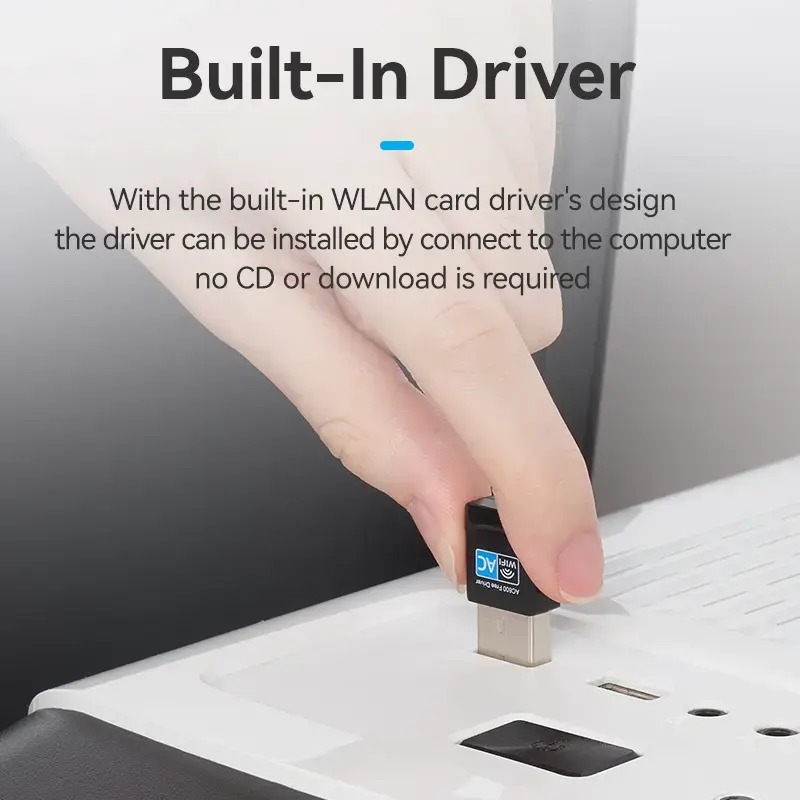 Vention KDSB0 USB Wi-Fi adaptér, dvojpásmový 2,4G/5G