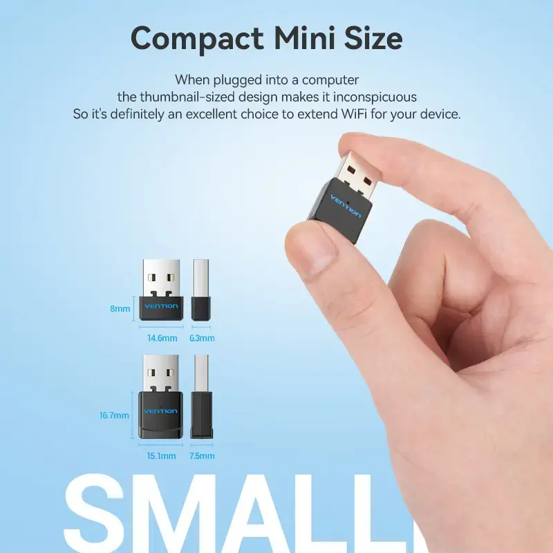 Vention KDSB0 USB Wi-Fi adaptér, dvojpásmový 2,4G/5G