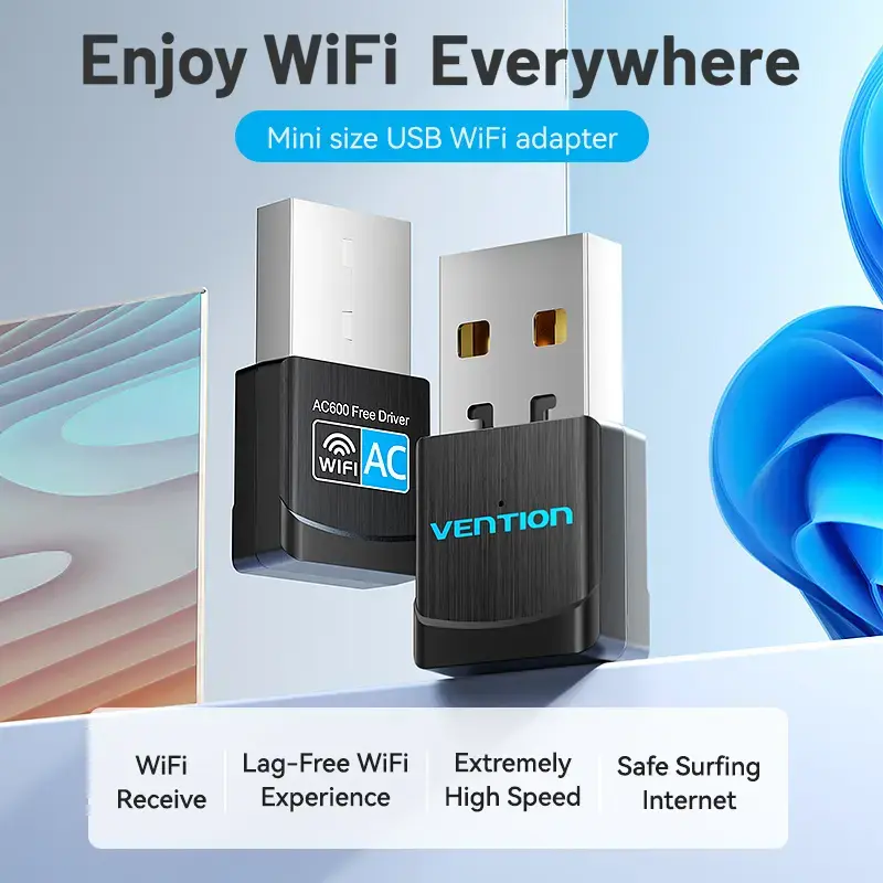 Vention KDSB0 USB Wi-Fi adaptér, dvojpásmový 2,4G/5G