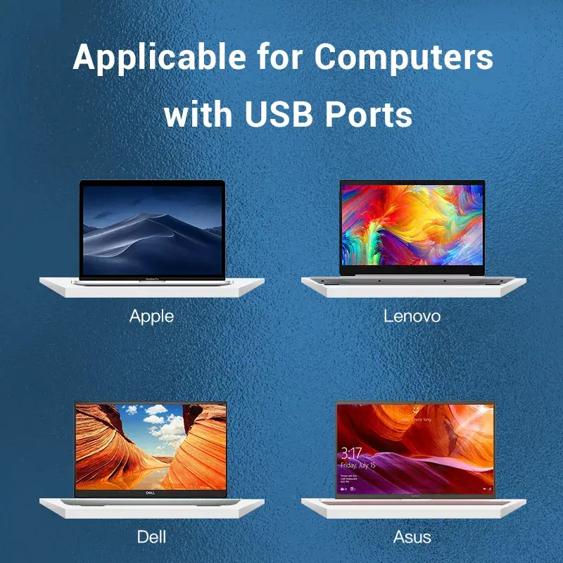 USB 2.0 hub Vention 3-portový s 100M Ethernet adaptérom, USB 2.0 host, 4 porty, čierny