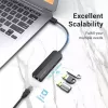 USB 2.0 hub Vention 3-portový s 100M Ethernet adaptérom, USB 2.0 host, 4 porty, čierny