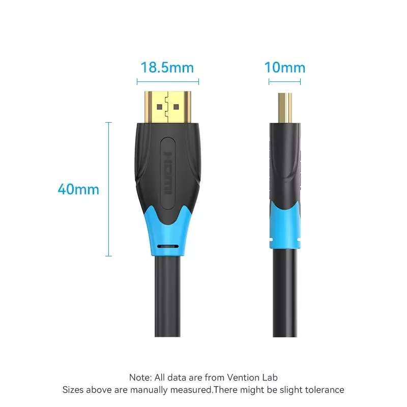 HDMI kábel Vention 1M čierny 18 Gbit/s 2.0