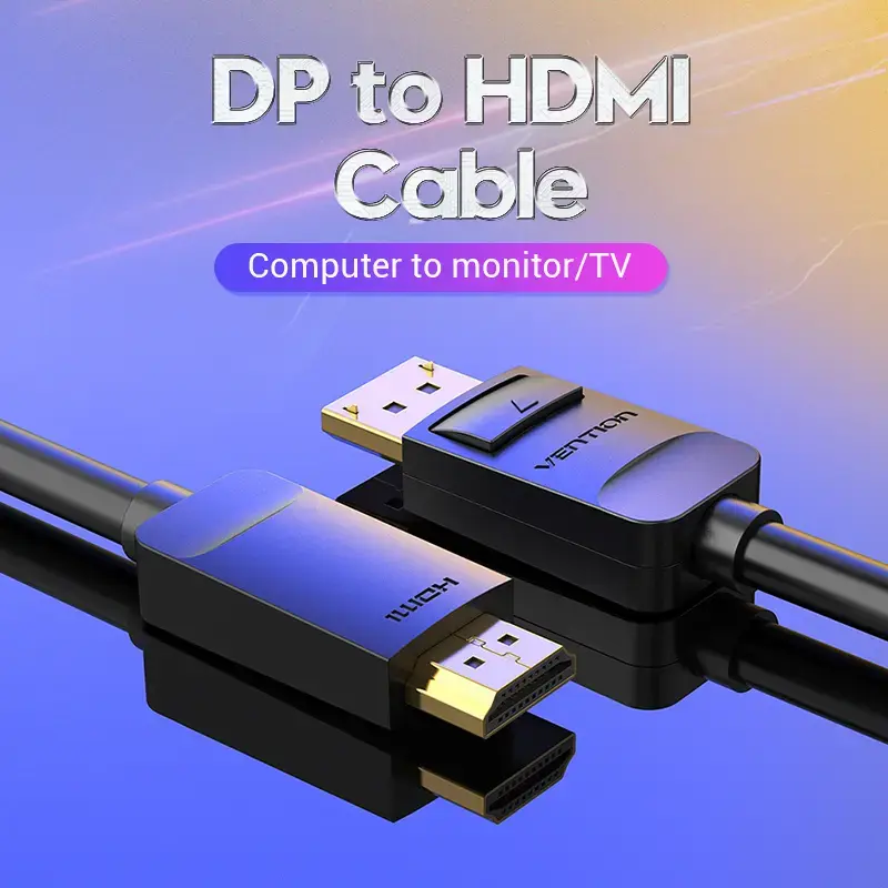 Vention kábel DP na HDMI 1,5 m čierny DisplayPort HDMI 1,5 m