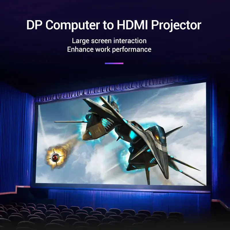 Vention kábel DP na HDMI 1,5 m čierny DisplayPort HDMI 1,5 m
