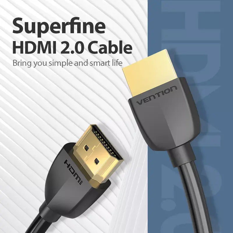 Vention prenosný HDMI kábel 3M čierny HDMI 2.0 18 Gbit/s