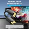DisplayPort kábel, konektor samec-konektor samec, Vention, 1,5 m, 4K HD, čierny, priemer 6 mm