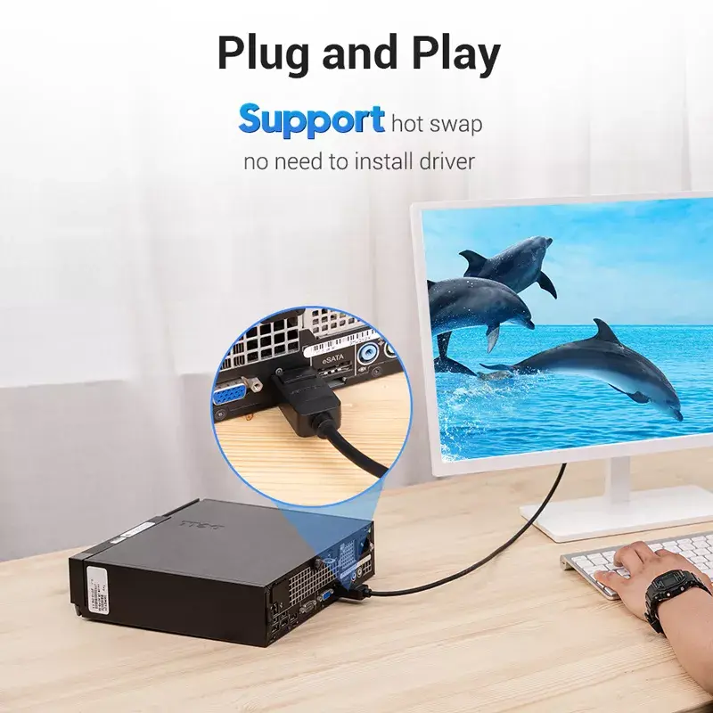 Kábel Vention HAFBH z DisplayPort na DVI, 2 m