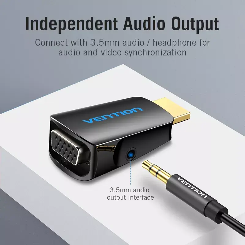 Vention AIDB0 prevodník z HDMI na VGA, audio 3,5 mm