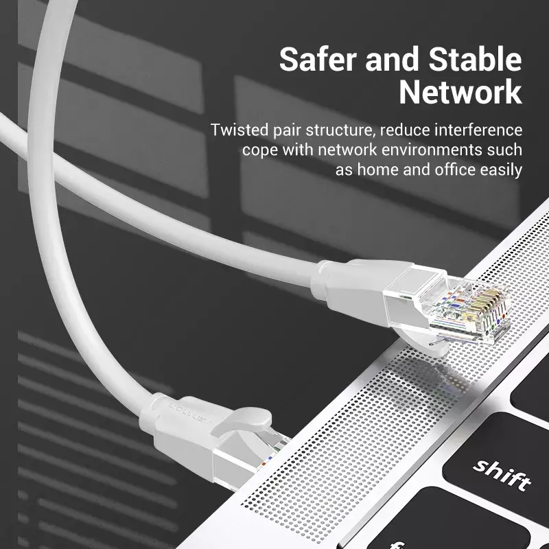 Sieťový kábel Vention Cat.6 UTP patch kábel RJ-45 1,5 m sivý