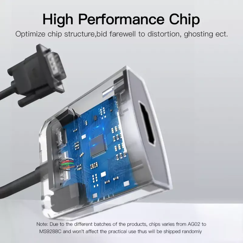 Konvertor VGA na HDMI Vention 0,15 m čierny VGA HDMI Micro-USB audio