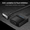 Konvertor VGA na HDMI Vention 0,15 m čierny VGA HDMI Micro-USB audio
