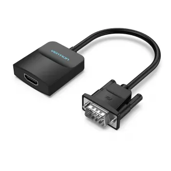 Konvertor VGA na HDMI Vention 0,15 m čierny VGA HDMI Micro-USB audio