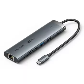 Dokovacia stanica Vention 9-in-1 USB-C TGVHB — RJ-45, HDMI 4K@60Hz, USB 3.2 Gen1, SD/MicroSD, 1x USB-C