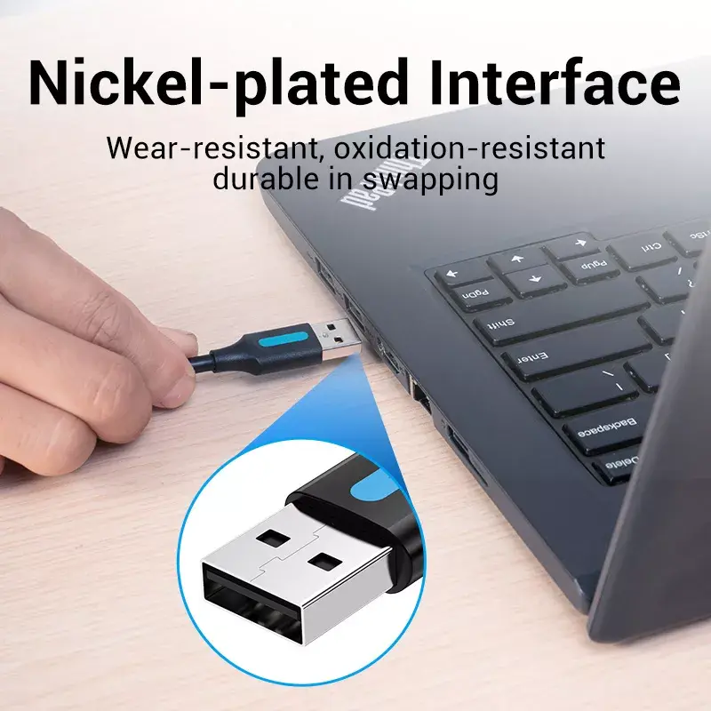 Vention COJBH kábel USB 2.0, USB-A samec – USB-A samec, 2 m, 2 A, čierny