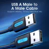 Vention COJBH kábel USB 2.0, USB-A samec – USB-A samec, 2 m, 2 A, čierny