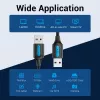 Vention COJBH kábel USB 2.0, USB-A samec – USB-A samec, 2 m, 2 A, čierny