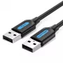 Vention COJBH kábel USB 2.0, USB-A samec – USB-A samec, 2 m, 2 A, čierny