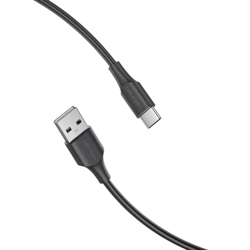 Vention USB 2.0 A samec na C samec 3A kábel 0.5M čierny