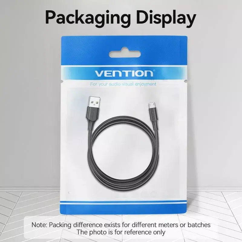 Vention USB 2.0 A konektor samec na Micro-B konektor samec 2A kábel 1M čierny