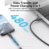 Vention USB 2.0 A konektor samec na Micro-B konektor samec 2A kábel 2M čierny