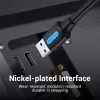 Vention CONBD kábel USB 3.0, USB-A samec – USB-A samec, 0,5 m, PVC, čierny
