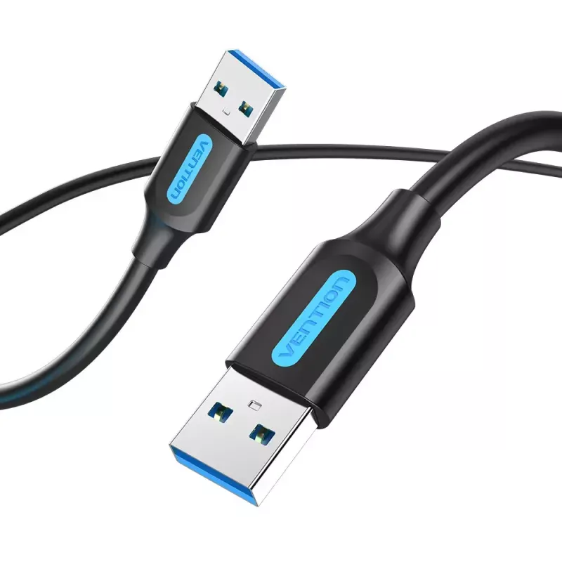 Vention CONBD kábel USB 3.0, USB-A samec – USB-A samec, 0,5 m, PVC, čierny