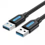 Vention CONBD kábel USB 3.0, USB-A samec – USB-A samec, 0,5 m, PVC, čierny