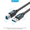 Vention COOBI tlačiarenský kábel USB 3.0, USB-A samec na USB-B samec, 3 m, 5 Gbps, čierny