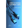 Vention COOBI tlačiarenský kábel USB 3.0, USB-A samec na USB-B samec, 3 m, 5 Gbps, čierny
