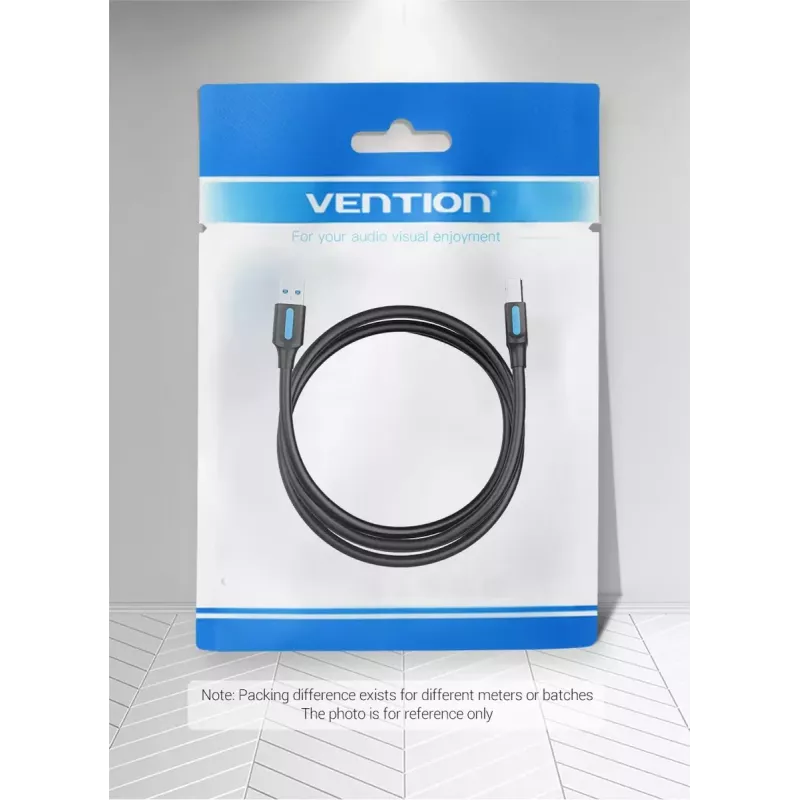 Vention COOBI tlačiarenský kábel USB 3.0, USB-A samec na USB-B samec, 3 m, 5 Gbps, čierny