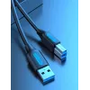 Vention COOBI tlačiarenský kábel USB 3.0, USB-A samec na USB-B samec, 3 m, 5 Gbps, čierny