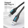 Vention COOBI tlačiarenský kábel USB 3.0, USB-A samec na USB-B samec, 3 m, 5 Gbps, čierny